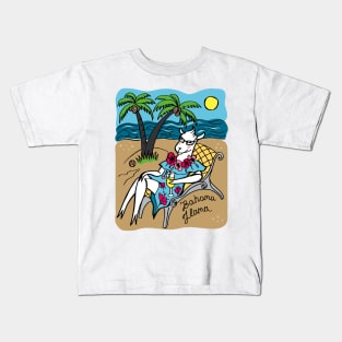 Bahama Llama design Kids T-Shirt